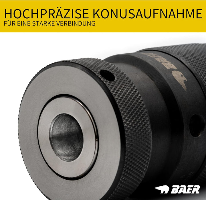 BAER Bohrfutter mit Kegeldornaufnahme 0,5-16 mm, Kegel: B 18 - Präzision-Bohrfutter - Schnellspannbo