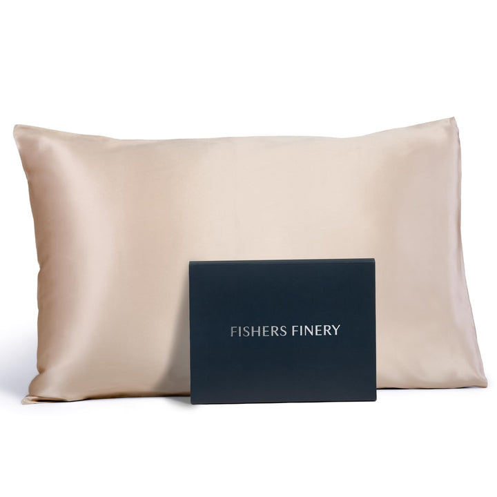 Fishers Finery Good Housekeeping Winner Kissenbezug, 100% Reine Maulbeerseide, 25 mm, Taupe Standard