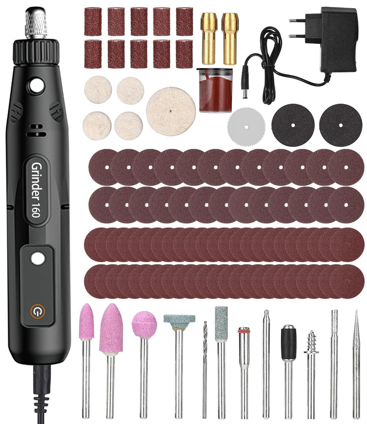 Multifunktionswerkzeug, Rotationswerkzeug Set mit 104 Zubehör,5 Einstellbare Geschwindigkeiten, Mini
