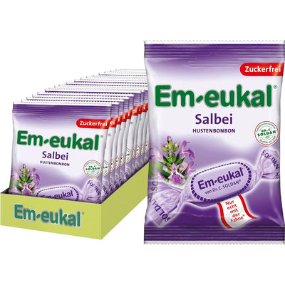Em-eukal Salbei-Bonbons zuckerfrei, 20er Pack (20 x 75 g Beutel) Salbei 20 x 75g (20er Pack), Salbei