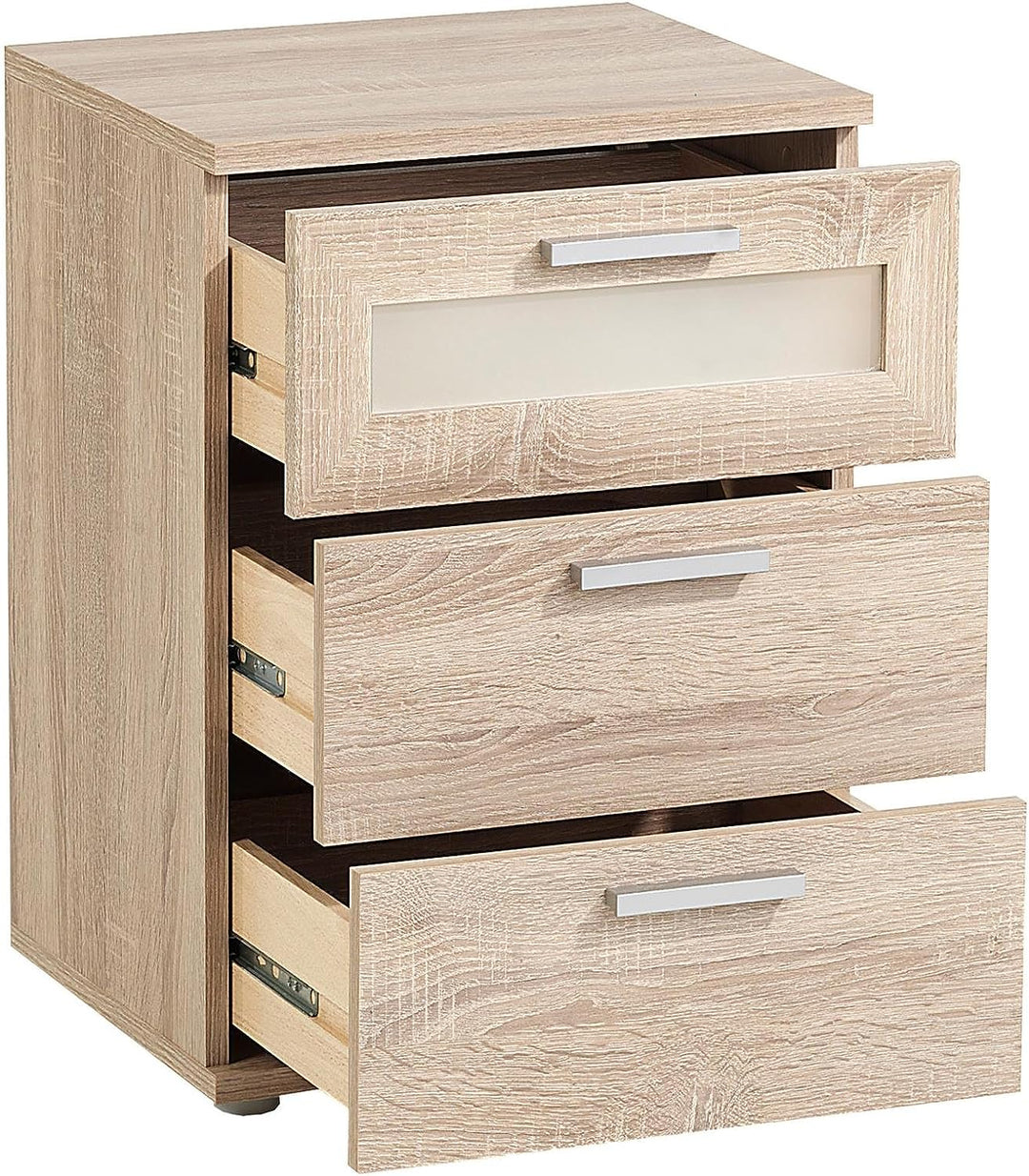 CARO-Möbel Nachttisch Nachtschrank Nachtkommode Mary für Boxspringbett, 45 x 53 x 38 cm, in Sonoma E