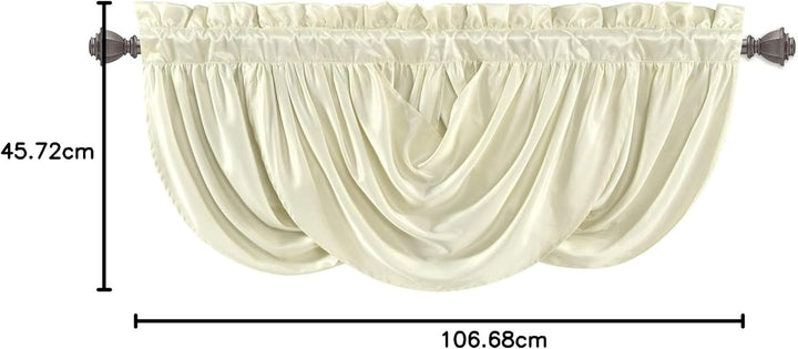 Lush Decor Lucia, Volant, Elfenbeinfarben Elfenbeinfarben Valance, Elfenbeinfarben Valance