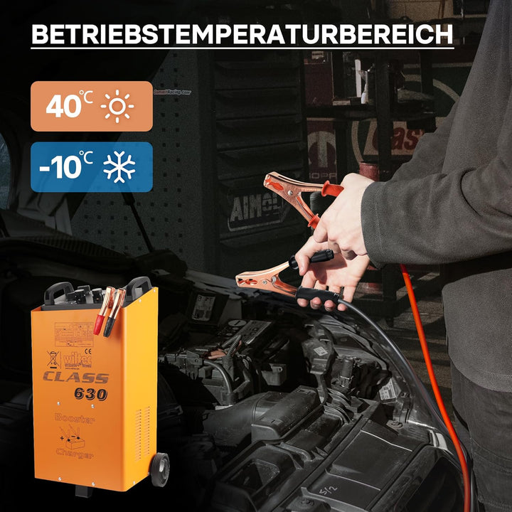 WilTec Batterieladegerät Batterie 12V 24V Ladegerät Akkuladegerät Boost 630