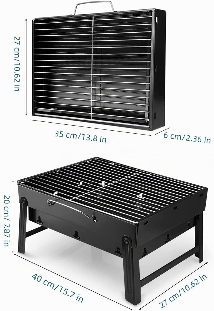 Uten Grill BBQ Portable Holzkohlegrills, Faltbare Grillwagen Outdoor Tischgrills Tragbar Picnikgrill