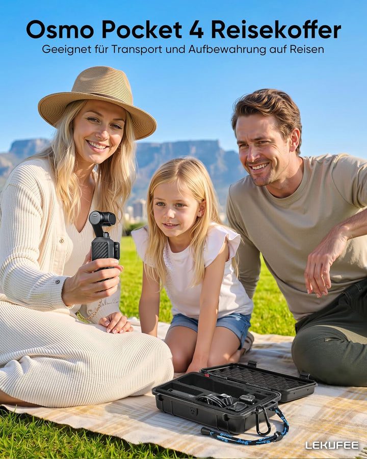 LEKUFEE Reise-Wasserdichter Hartschalenkoffer für DJI Osmo Pocket 3,Creator Combo,Power Expansion Co