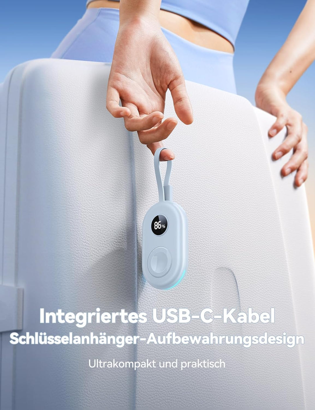 JOYROOM 2500mAh Powerbank für Apple Watch 11 mit USB C Ladekabel, [LED-Display] Magnetisch Kabellos
