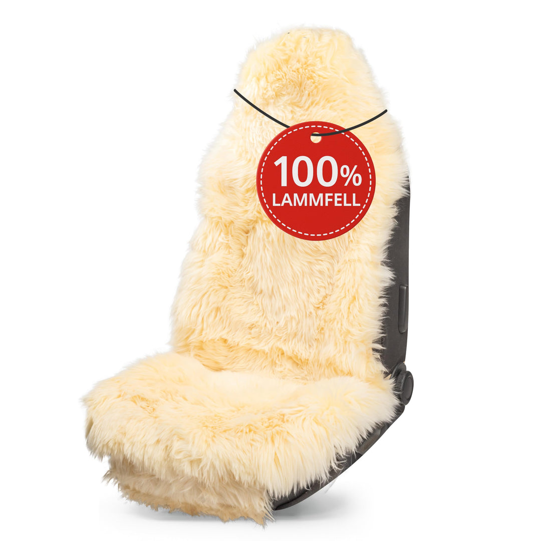 Walser Premium Lammfell Sitzauflage Marla, 100% Lammfell Autositz Sitzauflage mit 5cm Wollhöhe, Sitz