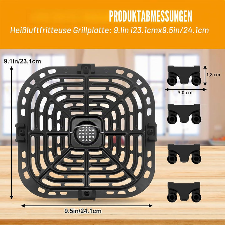 Air Fryer Grillplatte für Instant Pot Vortex Plus 5.7L Air Fryer Zubehör Ersatzteile Tablett Grillpf