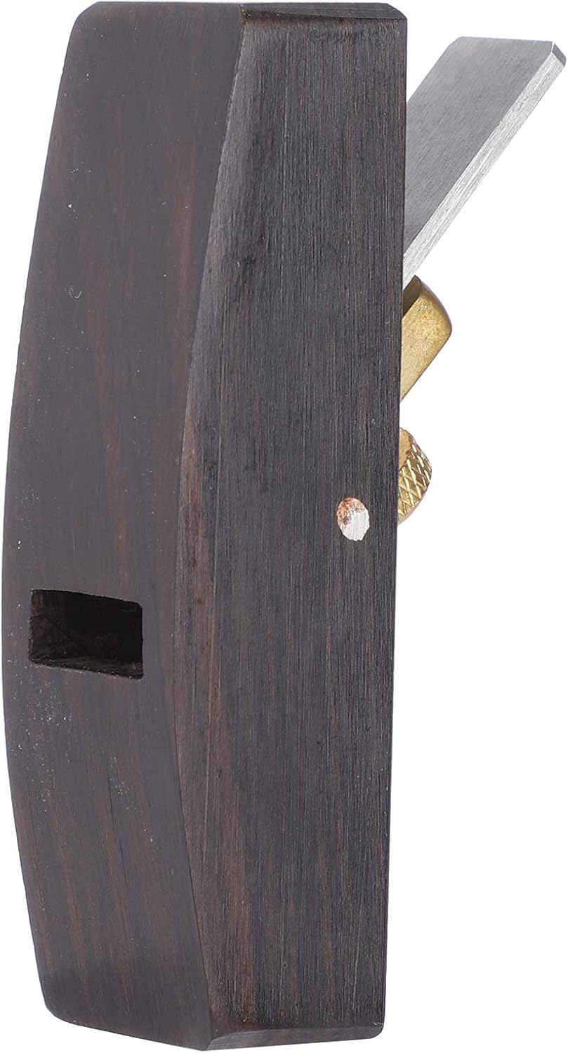 KiiFang Mini-Hobel aus Schwarzem Sandelholz, Hobelmesser mit Gebogener Basis, Handhobel für die Holz
