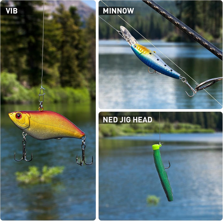 THKFISH 153 Stück Angelzubehör Köder Set, Angelset Angelsachen Angelkoffer Köderbox mit Angel Zubehö