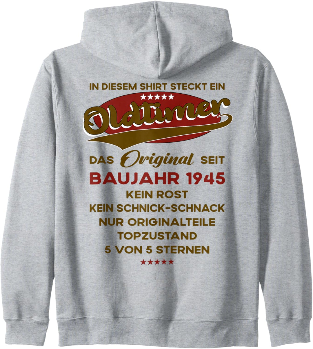 Lustiges Geburtstag Birthday Baujahr 1945 Oldtimer Kapuzenjacke