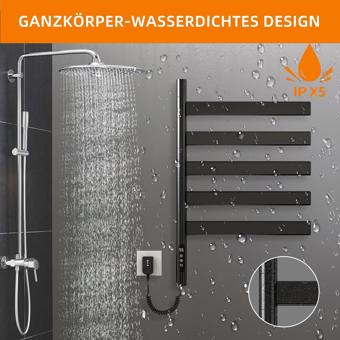 ZOYI 180°Drehung Bad handtuchtrockner elektrisch, handtuchwärmer elektrisch, badheizkörp erelektrisc