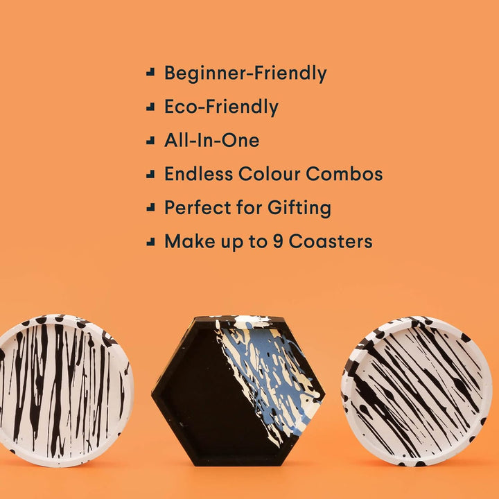 noah Jesmonite & Terrazzo Starterkit - Enthält Silikonformen, Farben, Handschuhe, Schleifpapier, Bec