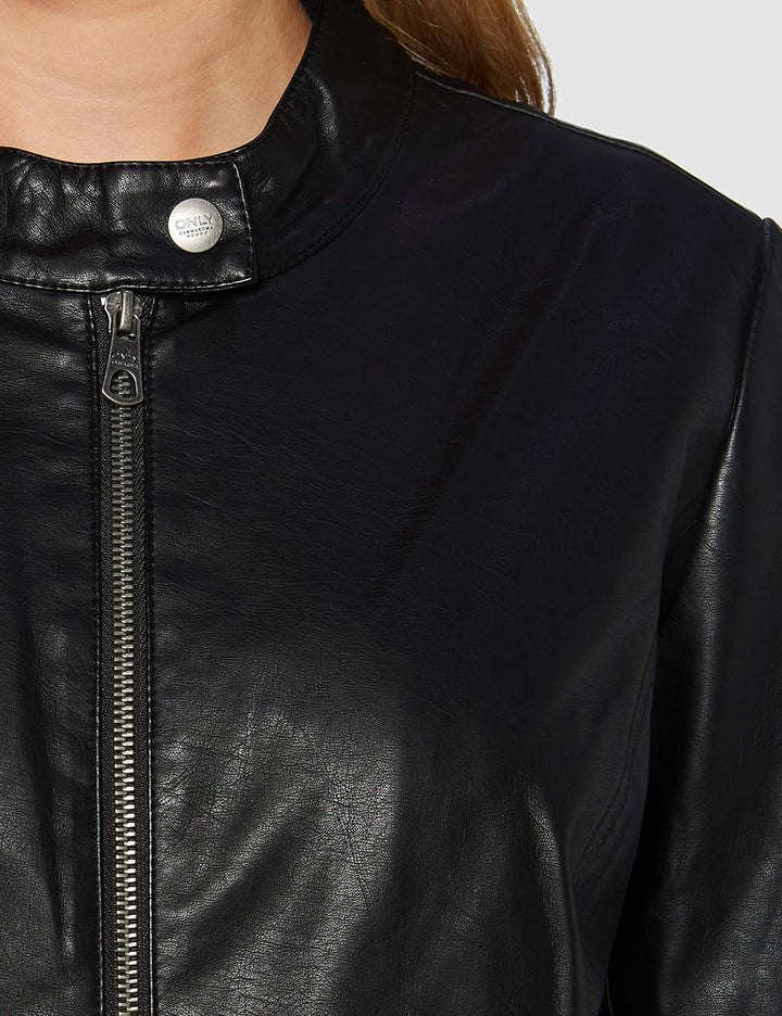 ONLY Carmakoma Robber Faux Leather Jacket 42 Schwarz, 42 Schwarz