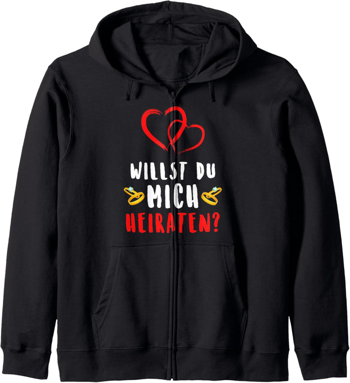 Heiratsantrag Design - Willst du mich heiraten? Kapuzenjacke