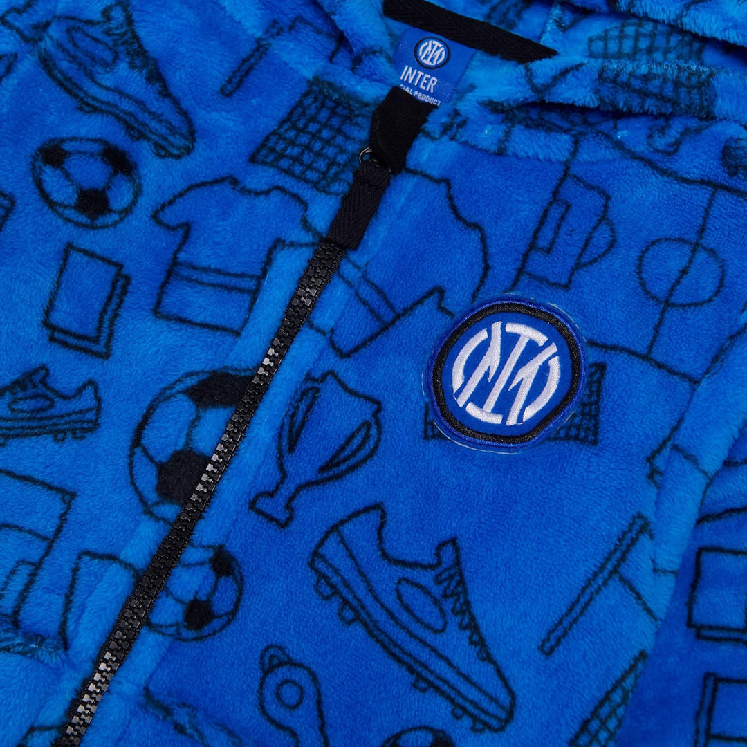 FC Internazionale Milano S.p.A. Unisex-Kinder 0-28 Jumpsuit Inter Baby-Strampler, Schwarzblau, 18 ME