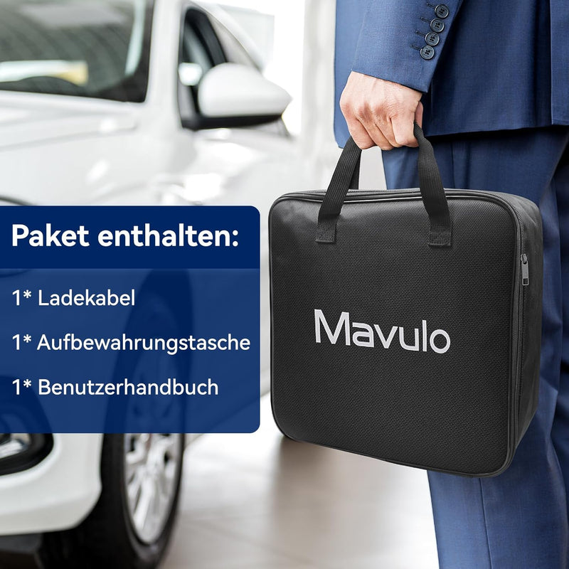 Mavulo Typ 2 Ladekabel,Modus 3 22kW 32A 5 Meter 3 Phasig für EV Elektroautos,Typ 2 auf Typ 2 EV-Lade