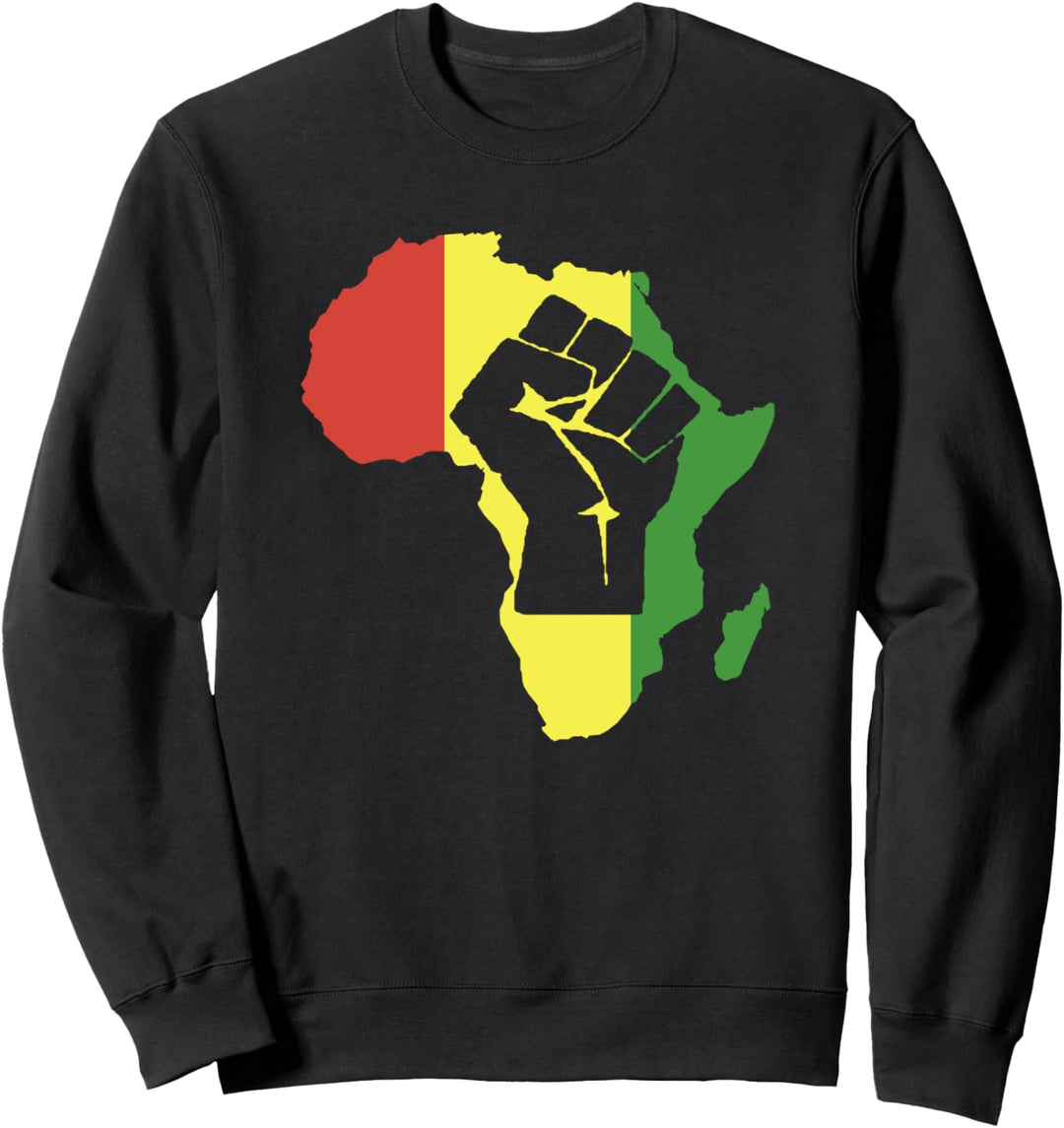 Africa Black Fist Africa Map Sweatshirt