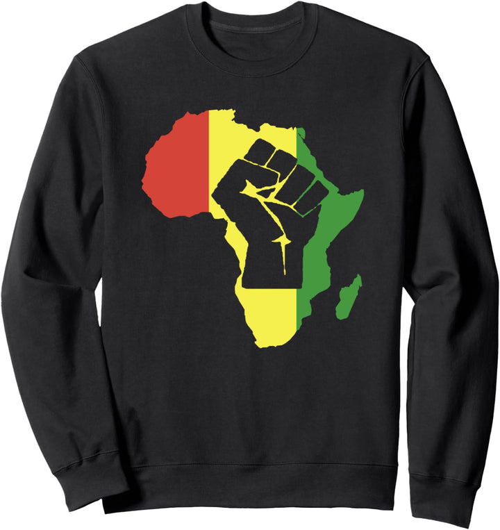 Africa Black Fist Africa Map Sweatshirt