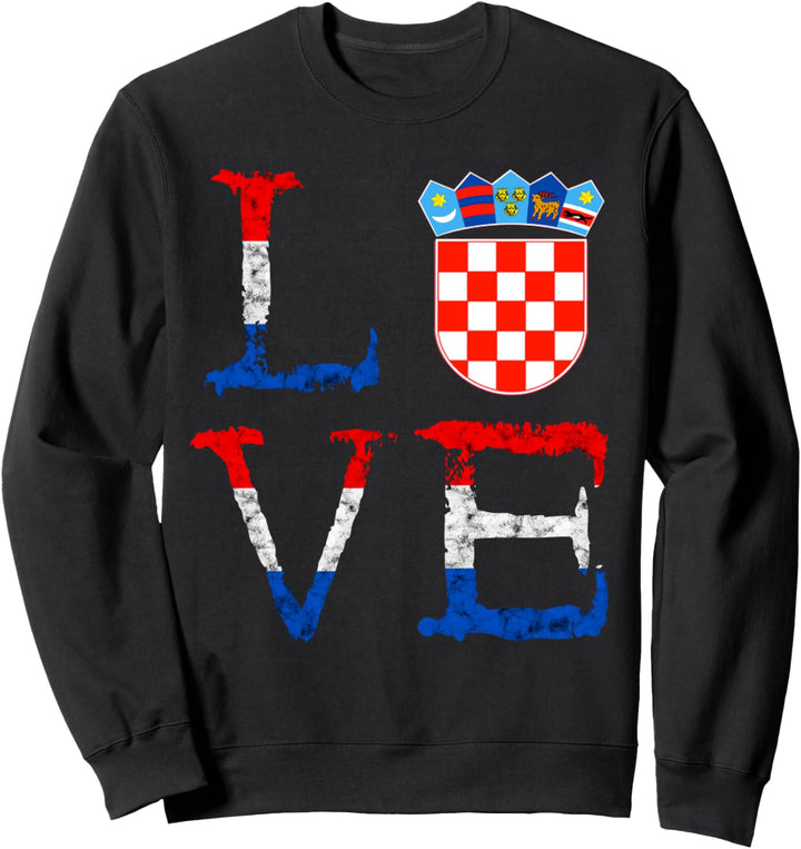 Kroatien Wappen Hrvatska Love Kroatischer Stolz Kroate Sweatshirt