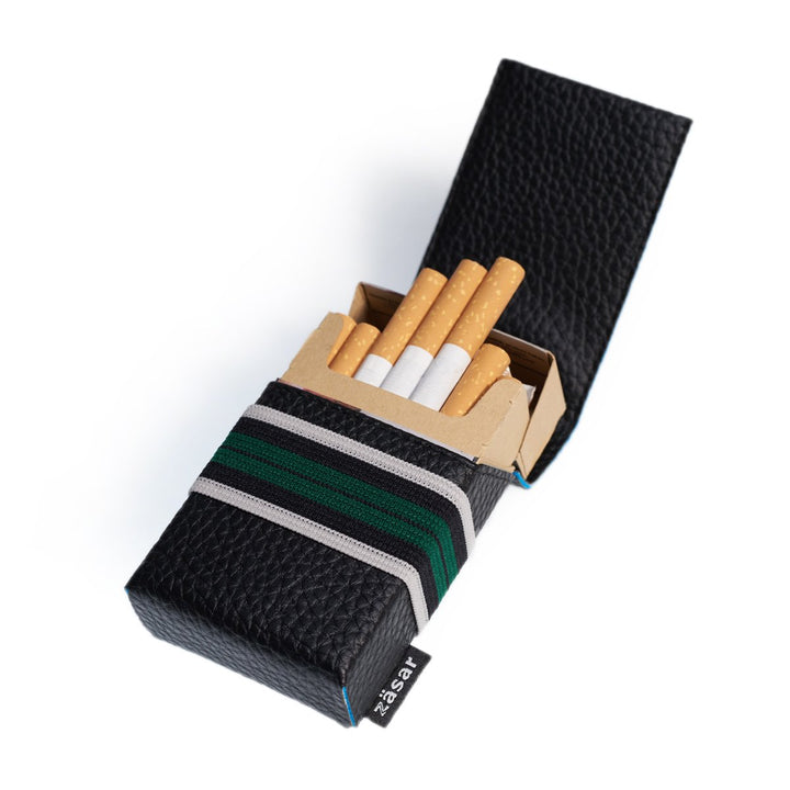 FLAPCASE N°1 • GOLF • Designer Zigarettenetui, Made in Austria, Gummiband, Leder vegan Zigarettenbox