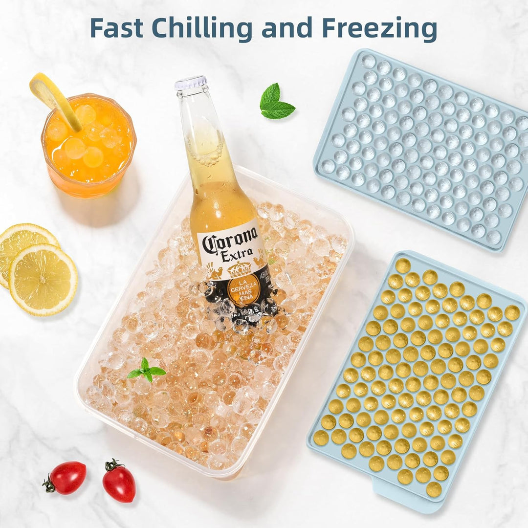 WIBIMEN Mini Eiswürfelformen, Verbesserte Runde Eiswürfelform, 104 x 4 Stück kleine Eiswürfel zum Kü