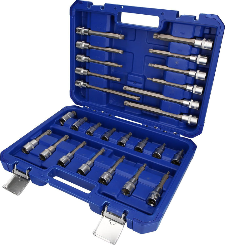 BRILLIANT TOOLS BT022026 1/2" Bit-Stecknuss-Satz, 26-tlg, Vielzahn-Profil, XZN [Powered by KS TOOLS]