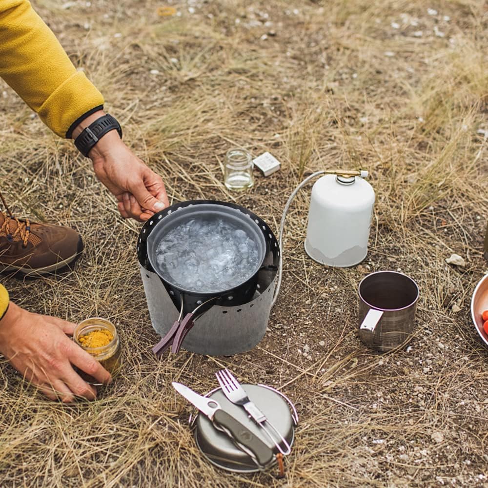 Lixada Ultraleichter Titan Outdoor Campingkocher Windschutz Regenschirm Winddichte Platte 15cm