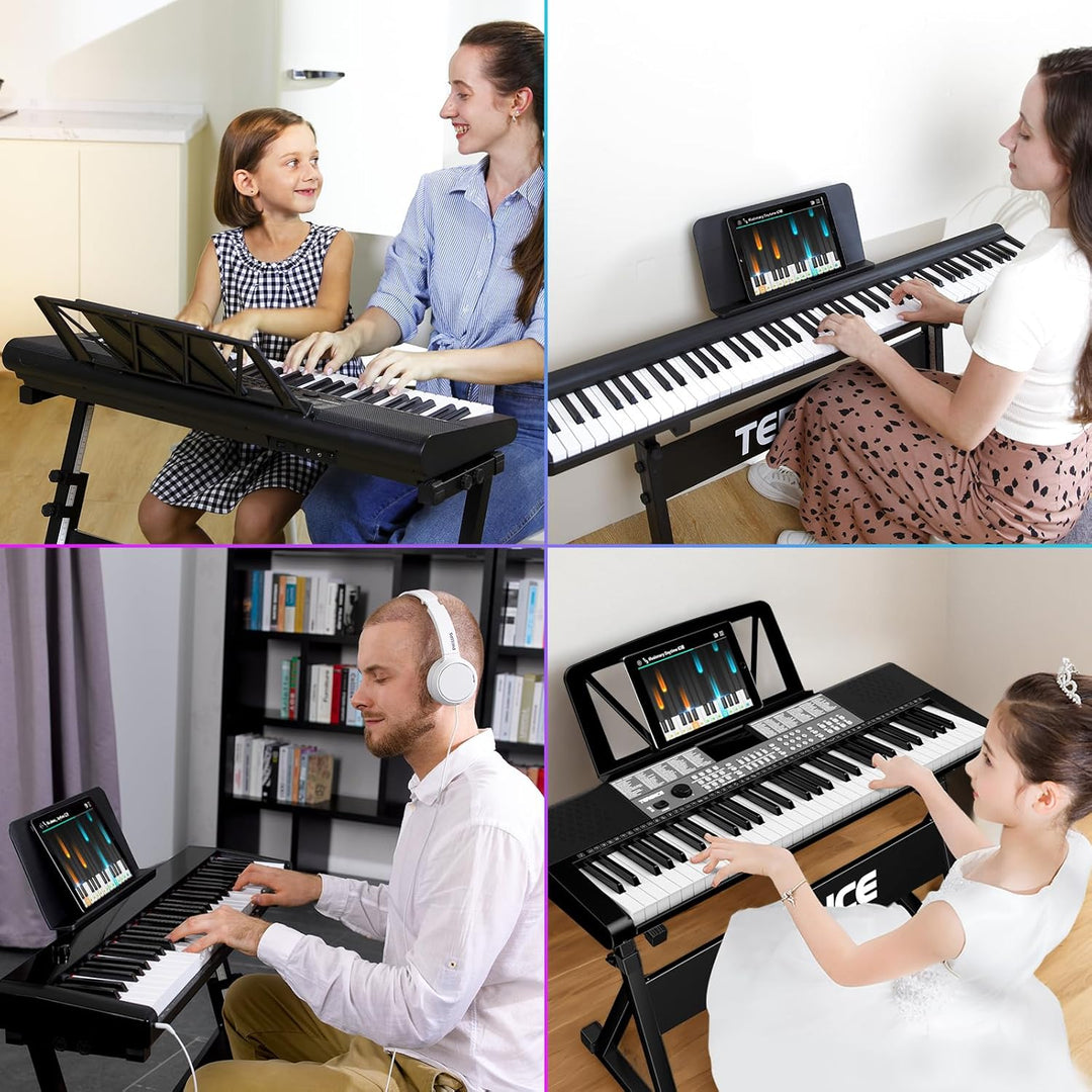 TERENCE Piano Keyboard Ständer Z-Stil Klavierständer Verstellbar 7-stufig einstellbar Höhe 57-80cm H