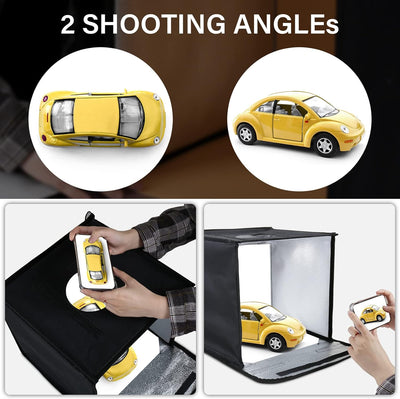 Fotostudio Lichtzelt für Produktfotografie 32x32x32cm, Fotobox zum Fotografieren Professionelles Lic
