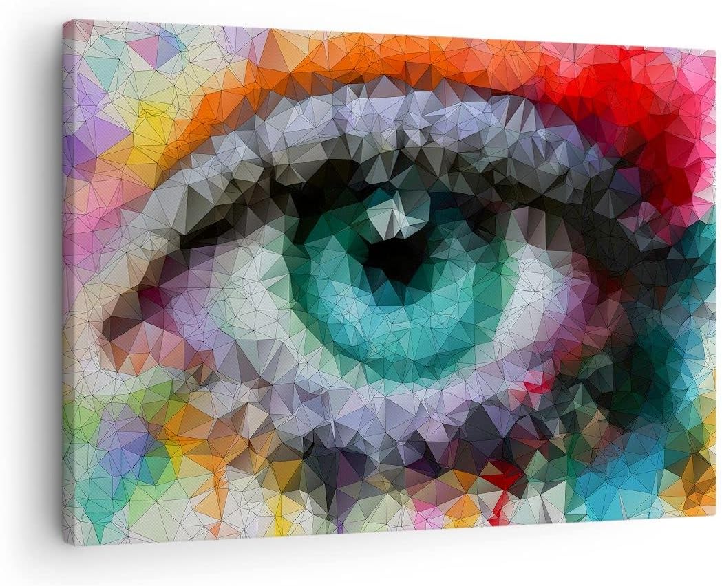 Bilder auf Leinwand elegant Diamant futuristic geometrisch Leinwandbild 70x50cm Wandbilder Dekoratio