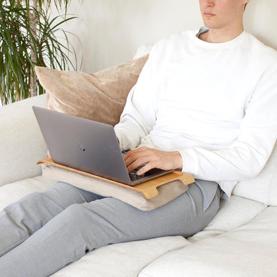 Bosign. Knietablett Laptray mit Sitzsack-Kissen für Laptop, Frühstück. Abnehmbarer und waschbarer Ki