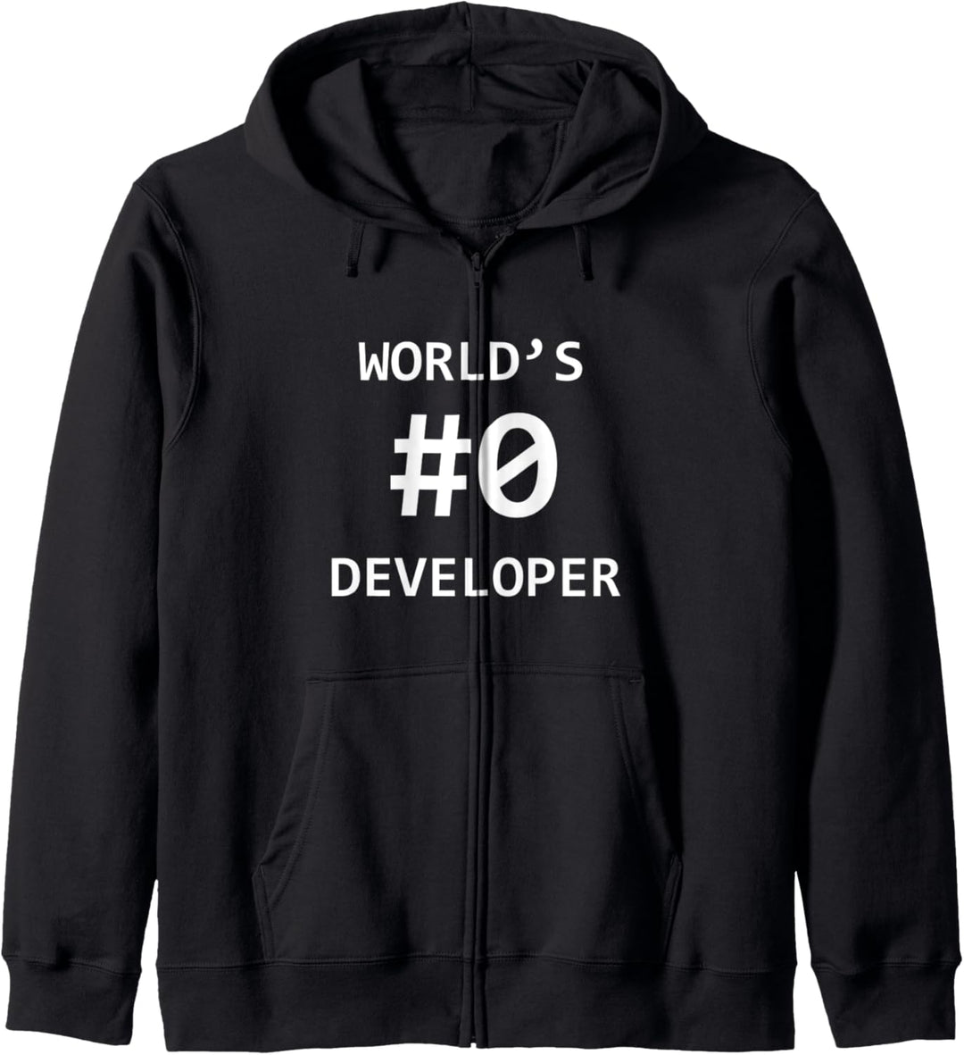 World's #0 Developer Entwickler & Programmierer Geschenk Kapuzenjacke