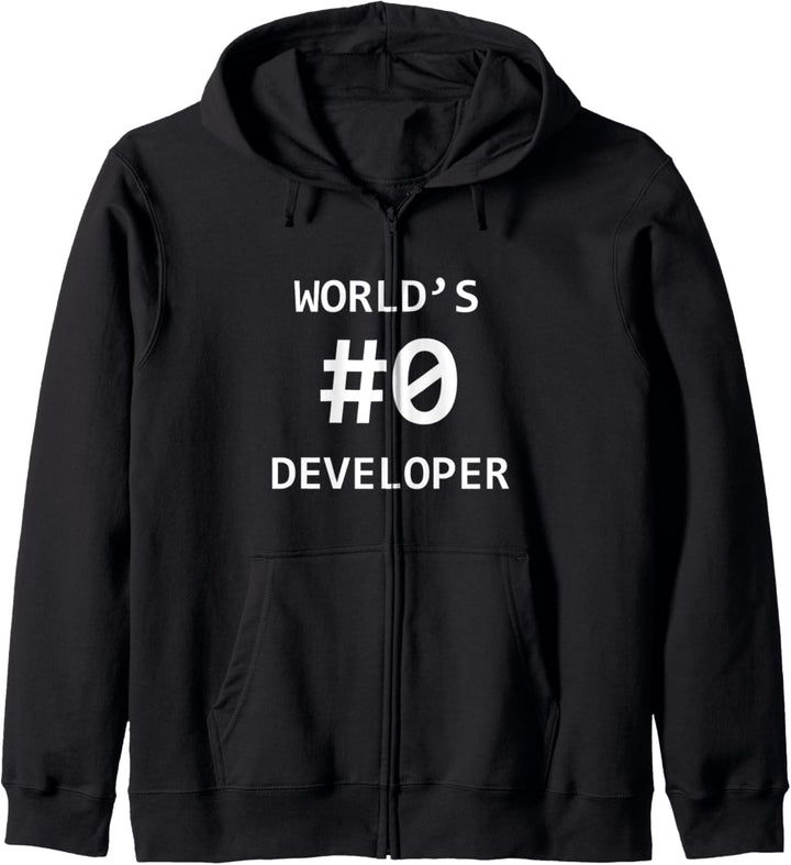 World's #0 Developer Entwickler & Programmierer Geschenk Kapuzenjacke