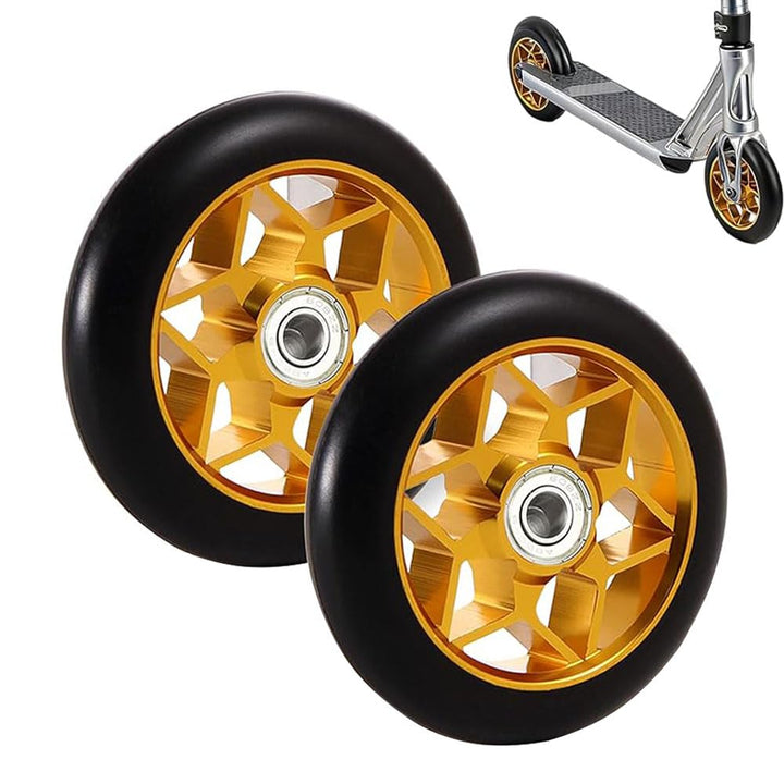Stunt Scooter Räder 110 mm,2 Stück Stunt Scooter Reifen mit 88A,Aluminium Stunt Scooter Rollen mit A