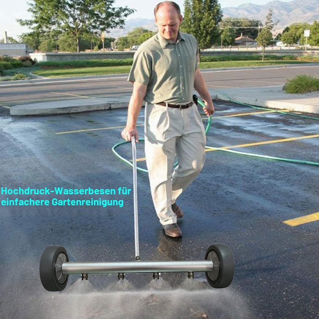 SUIXI Hochdruckreiniger Unterbodenreiniger, 40 cm, Wasserbesen für Unterboden Autowäsche mit 3 Verlä