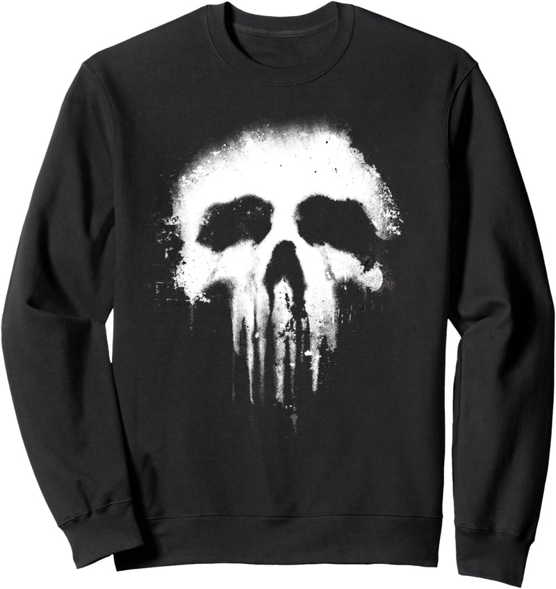 Marvel The Punisher Scary Grungy Skull Logo Sweatshirt