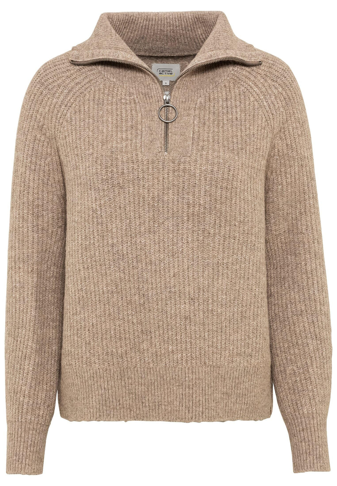 camel active Damen Stricktroyer mit Stehkragen M Braun, M Braun