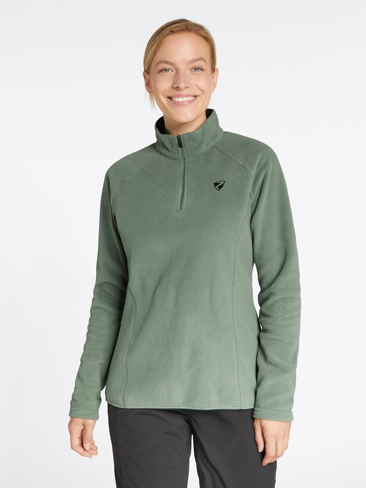 Ziener Damen Jemila Skipullover, Skirolli, Funktions-Shirt | Langarm, atmungsaktiv, Fleece, warm (1e