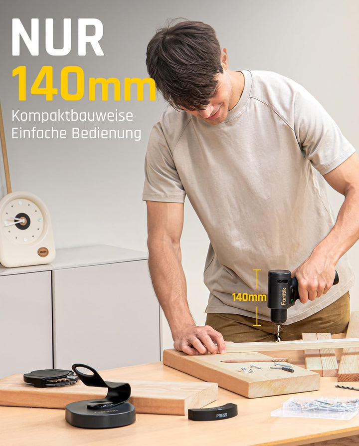 Fanttik K2 Ultra Akku-Bohrschrauber mit 2500-mAh-Akku, Akkuschrauber Max. 30 Nm, Max. 1250 U/min, Ta