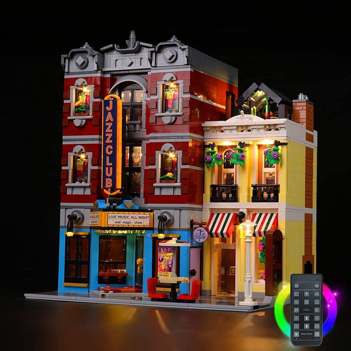 BrickBling Fernbedienung Dekorationsbeleuchtungsset für Lego 10312 Jazz Club Building Set, Licht-Kit