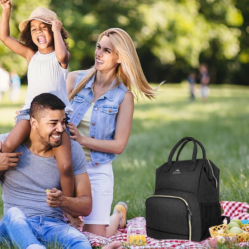MATEIN Lunch Rucksack für Frauen, isolierter Kühlrucksack Lunchtasche mit USB-Ladeanschluss für Männ