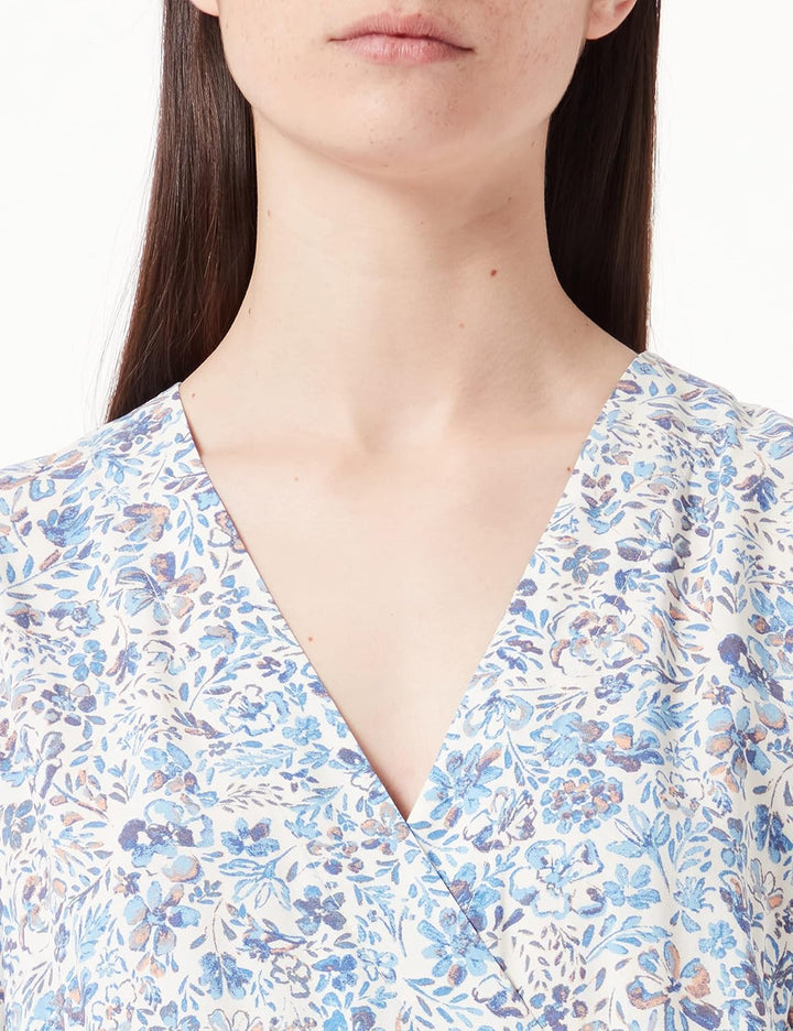 Part Two Damen Clairepw Dr Feminine Silhouette Kleid 36 Blau Bemalte Blume, 36 Blau Bemalte Blume
