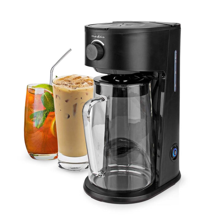 Nedis KAICM200FBK Eiskaffee- und Eistee-Zubereiter – 2,5l Fassungsvermögen – Für bis zu 6 Tassen – M