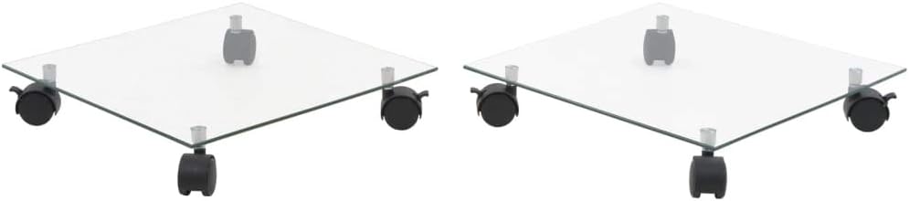 Festnight Pflanzenständer mit Rollen | 2 Stück Pflanzenroller | Garten Blumenroller | Balkon Pflanze