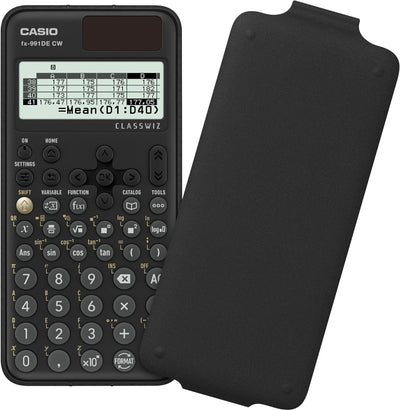 Casio FX-991DE CW ClassWiz technisch wissenschaftlicher Rechner + FX-CASE-CB-BK2 Schutzhülle für Cas