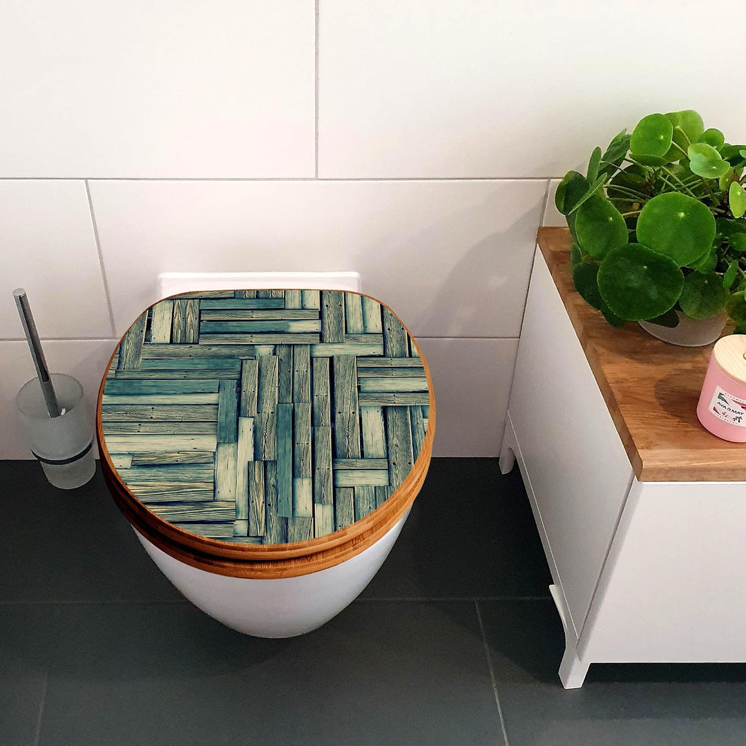 banjado Design WC Sitz Bambus Absenkautomatik 45,8x37,5cm - Toilettendeckel mit Absenkautomatik Holz