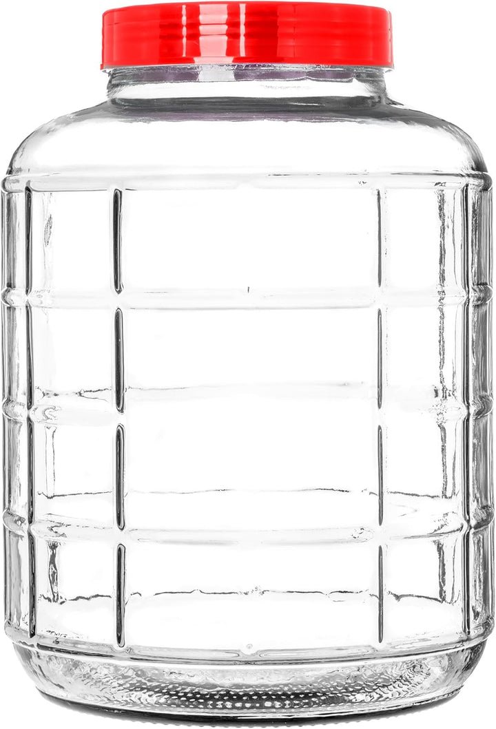 KADAX Gärballon 10L, Glasballon mit Deckel aus Kunststoff, Weinballon, Glasgärballon, universelles G