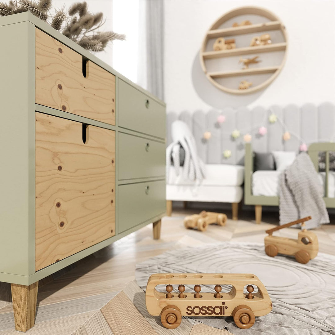 Sossai® Holz-Tischbeine - Clif Square | Öl-Finish | Höhe: 45 cm | HMF3 | eckig, konisch (gerade Ausf