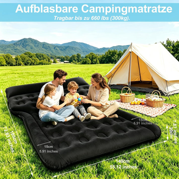 Aufblasbare Auto-Luftmatratze, General Motors Reise Autobett mit Kissen, Limousine Camping Auto Reis